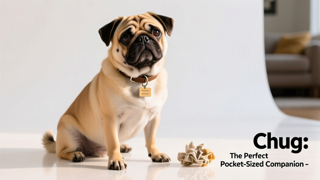 Chug dog in white background
