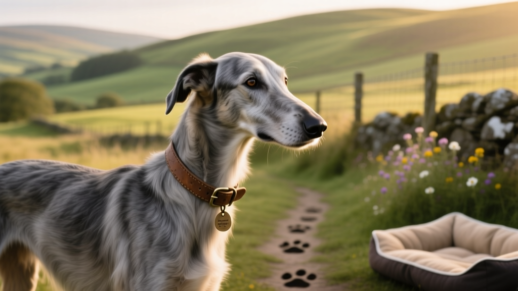 head and shoulders portrait of Scottish Deerhound