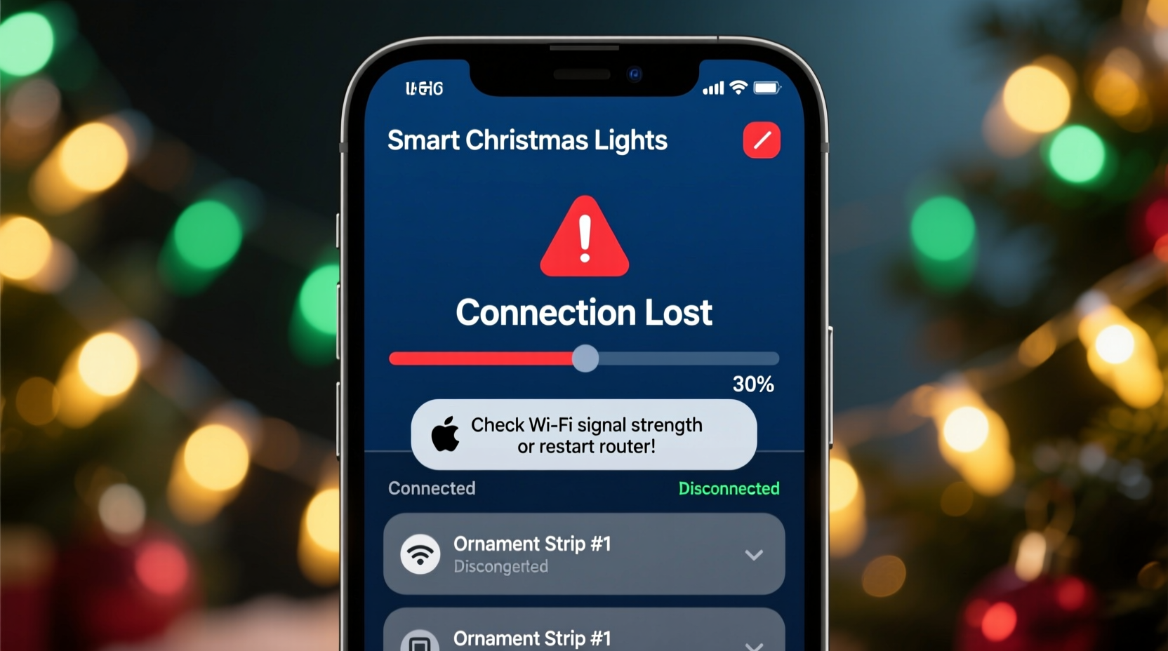 why does my smart christmas light app keep disconnecting