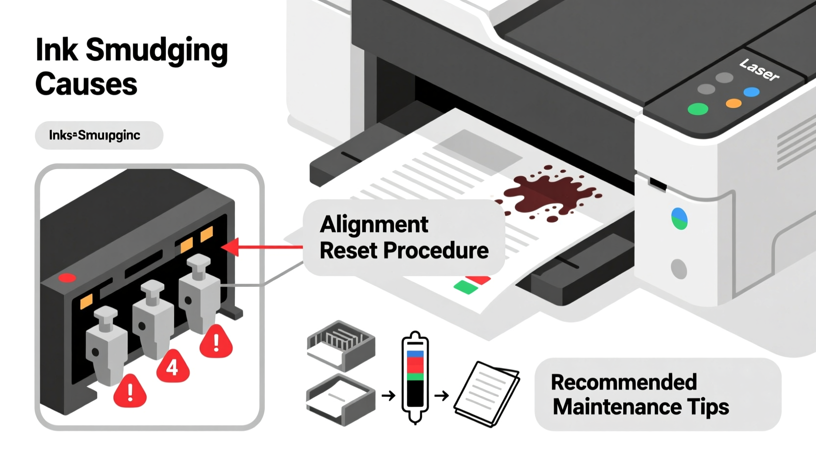 why does my printer smudge pages troubleshooting ink and alignment issues