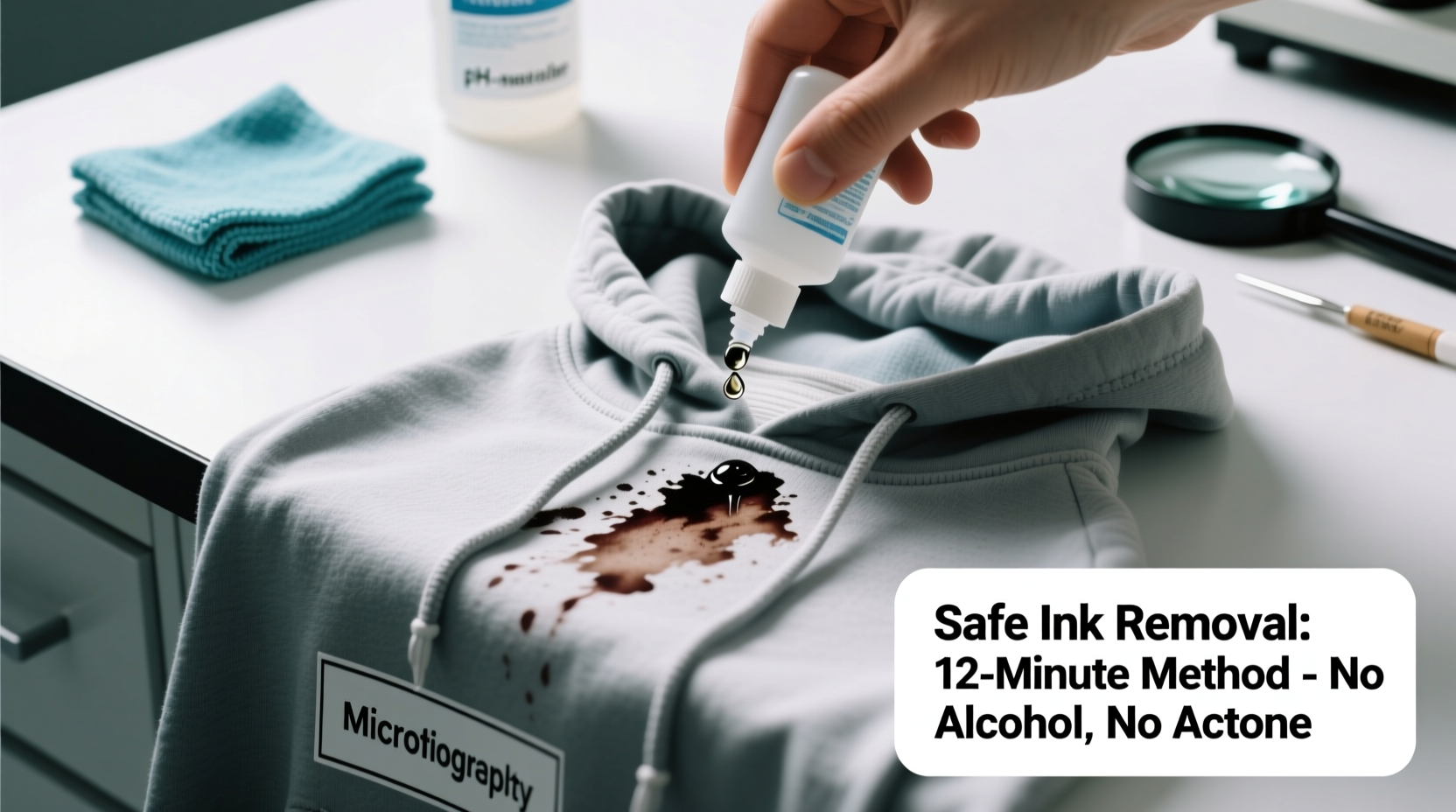 ink removal on polyester hoodie without alcohol