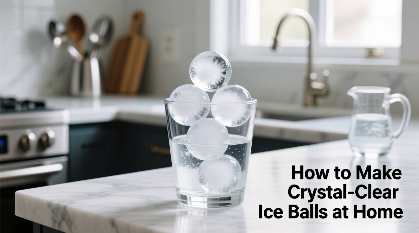how to make crystal-clear ice balls without specialty molds at home