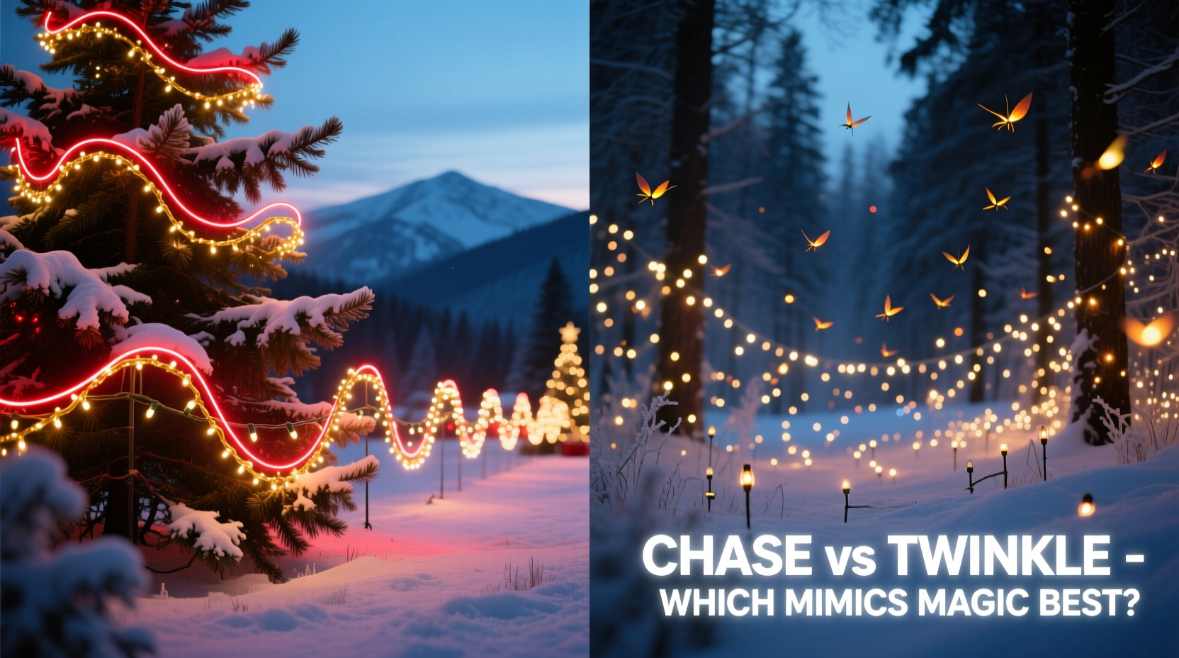 christmas light chase controllers vs random twinkle which mimics magic best