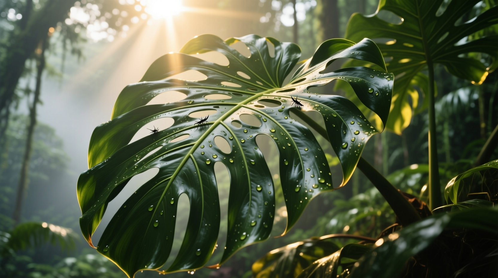 huge monstera plant