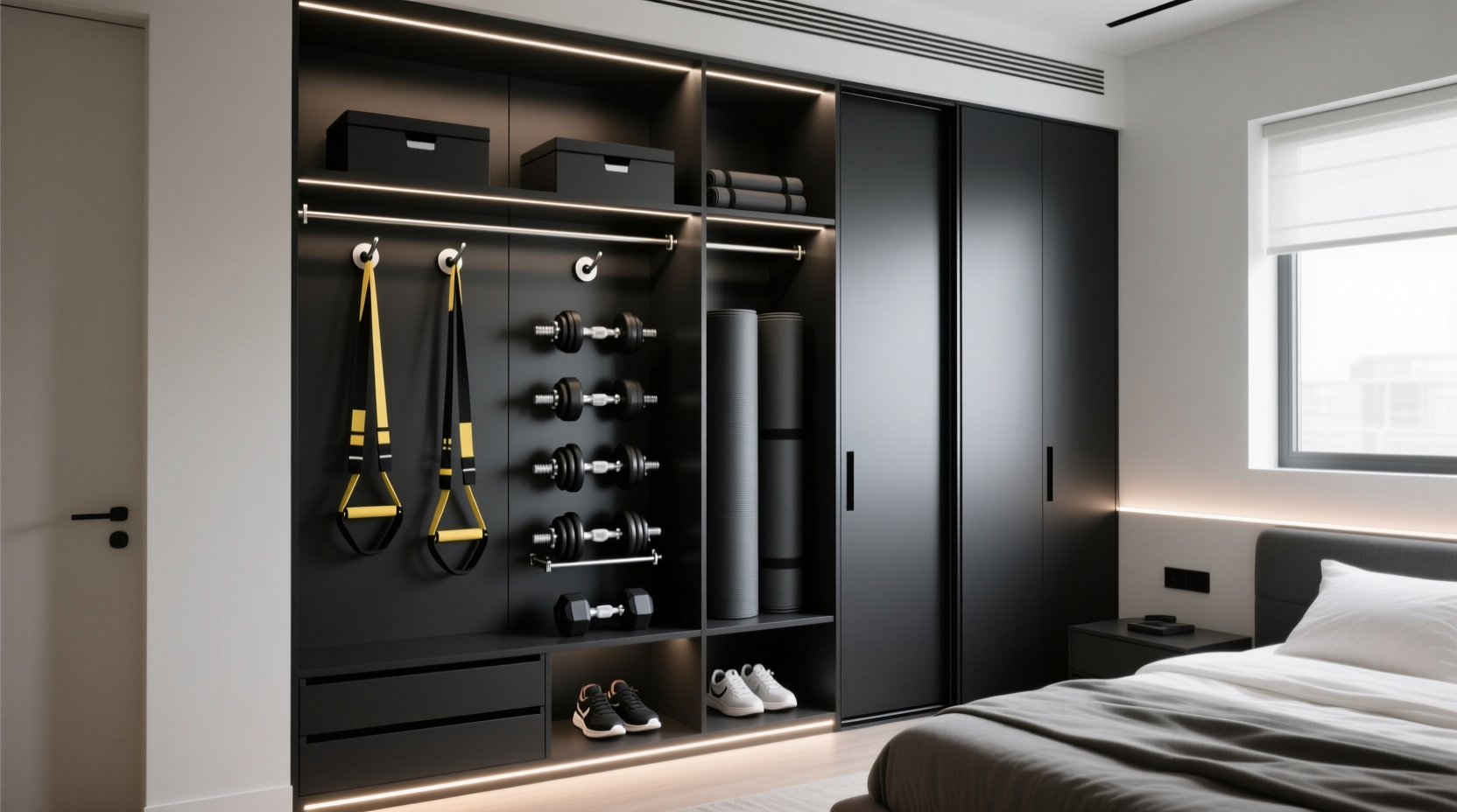 closet organization tips gym gear vault
