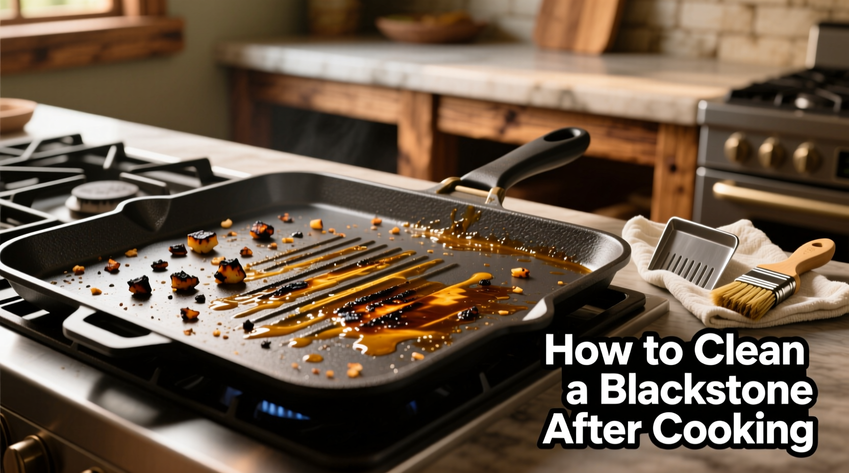 how to clean a blackstone after cooking