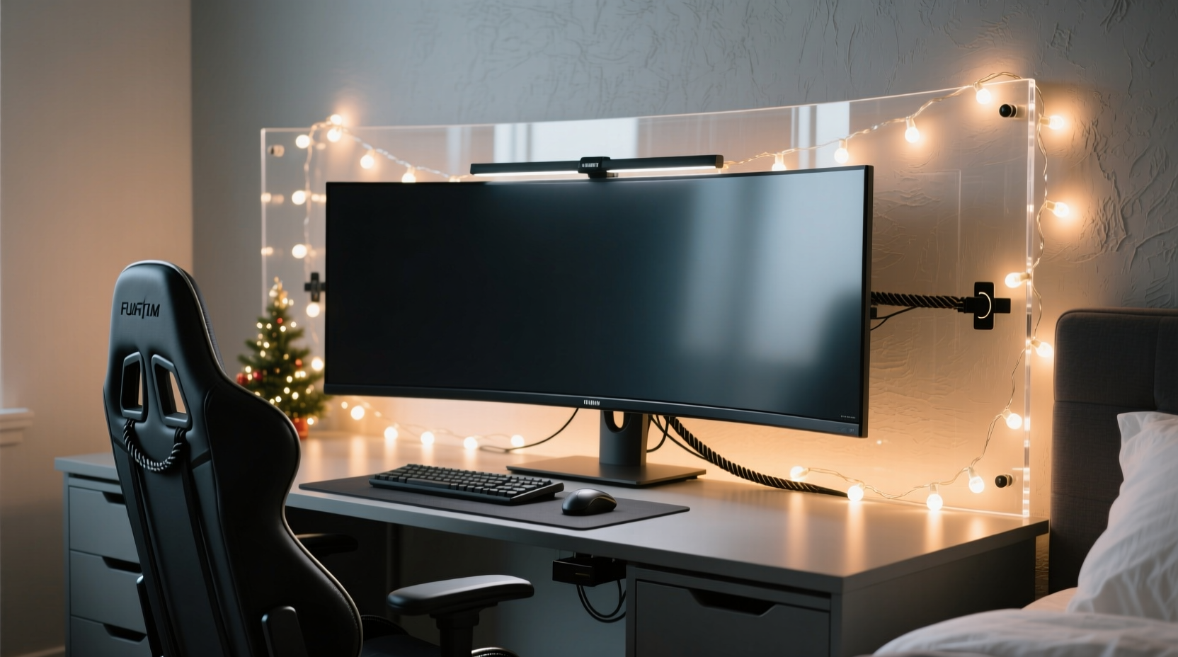 how to integrate christmas lights into your gaming setup without causing monitor glare