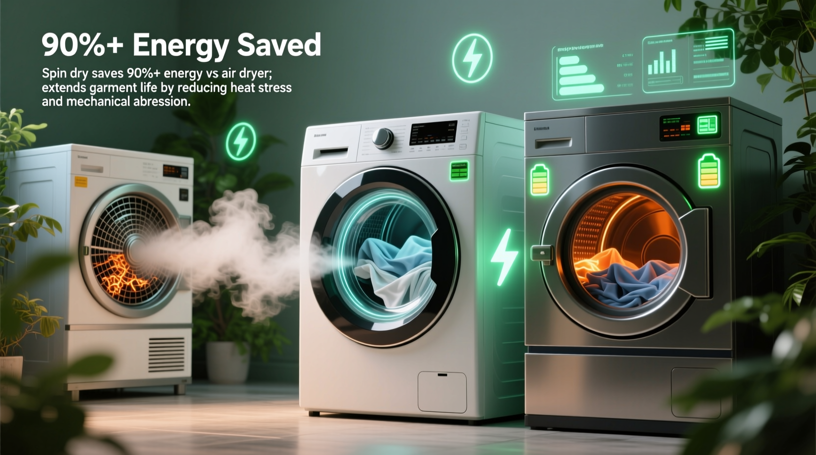 spin dry vs air dry energy garment life facts