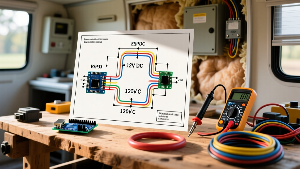 RV Conversion: Adapting a Circuit Diagram for House Wiring