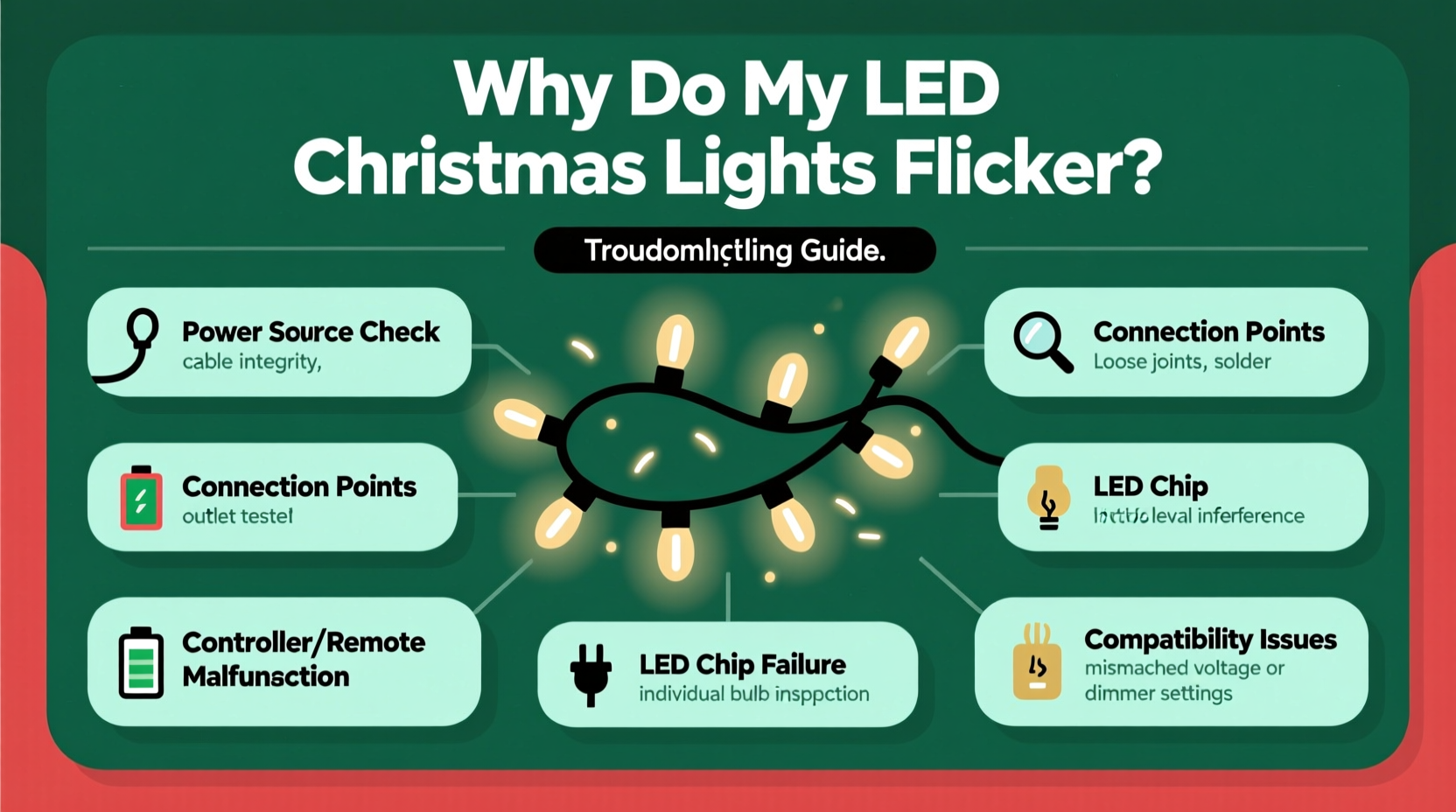 why does my led christmas light strand flicker randomly troubleshooting tips