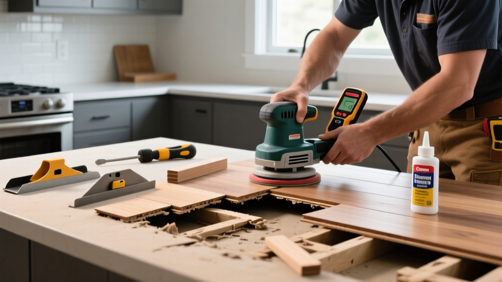 Fixing Hardwood Floor Cupping in the Kitchen