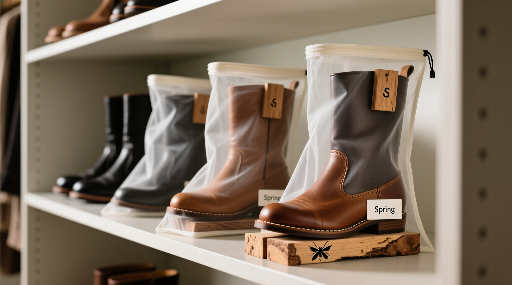 closet organization tips store seasonal boots safely