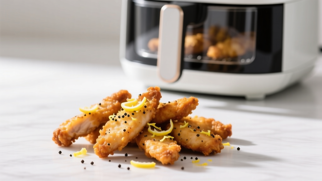 Lemon Pepper Chicken Strips in Air Fryer (Crispy & Safe)