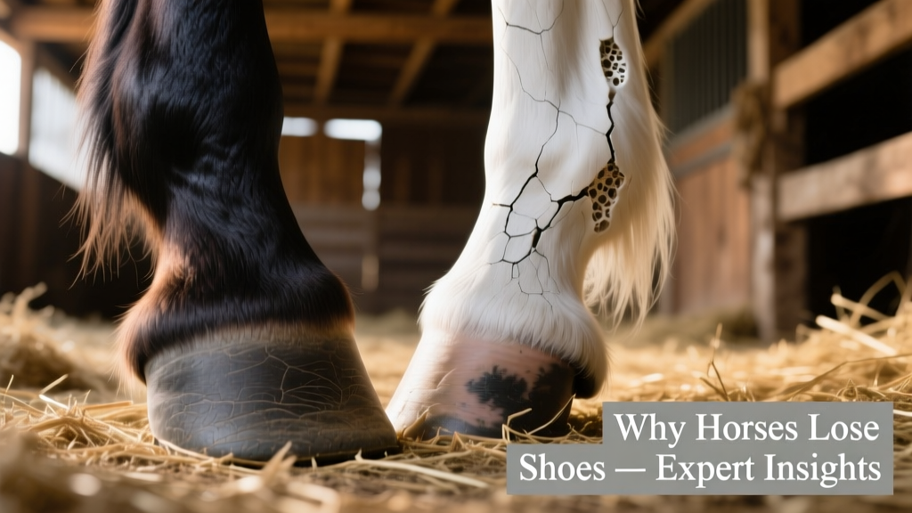 Side-by-side comparison of strong, dense dark hoof wall versus lighter, more porous white hoof wall