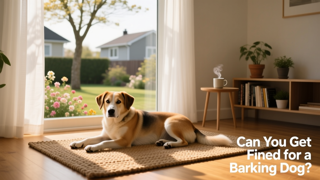 A calm dog resting indoors beside a window, illustrating peaceful home behavior