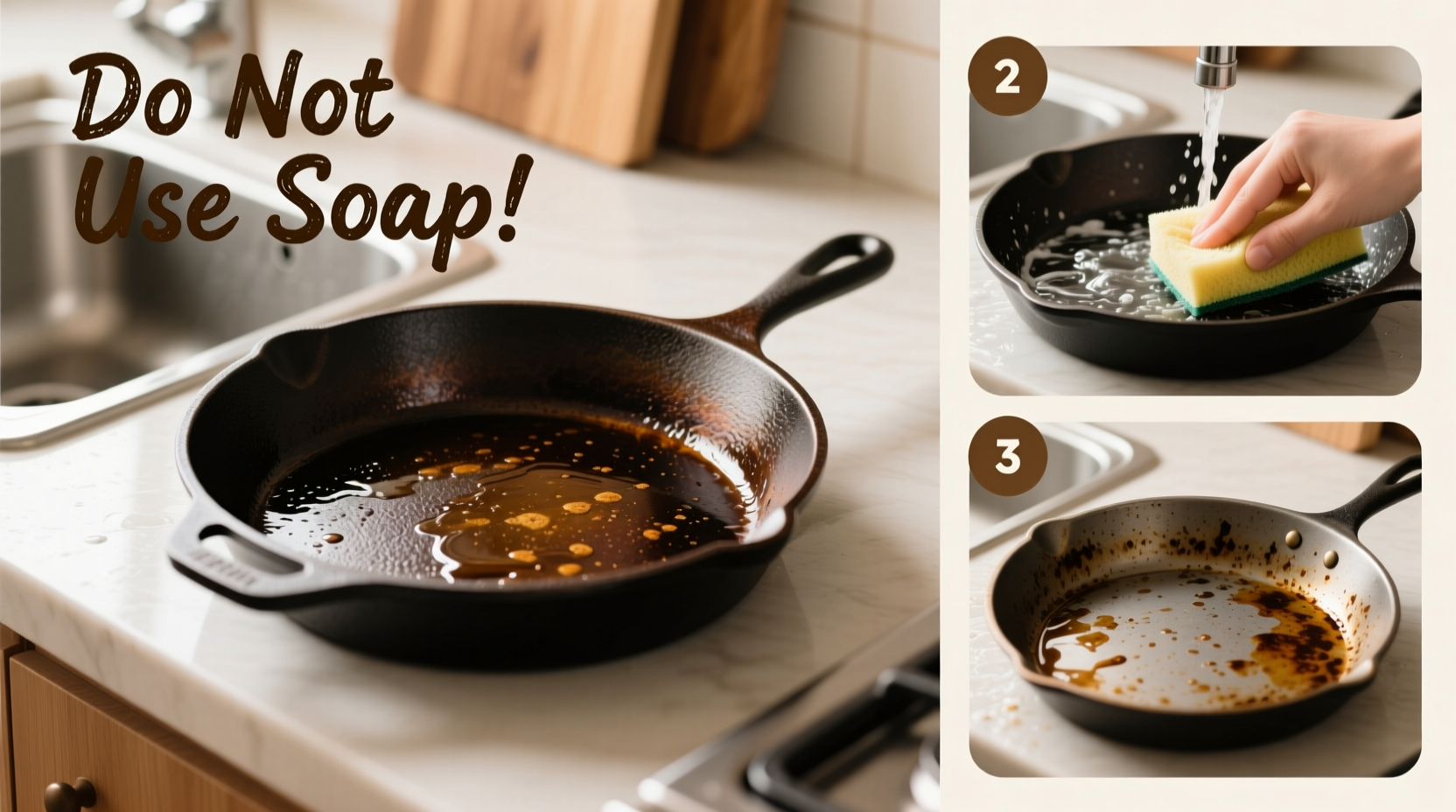 how to clean a cast iron skillet without stripping the seasoning beginner guide
