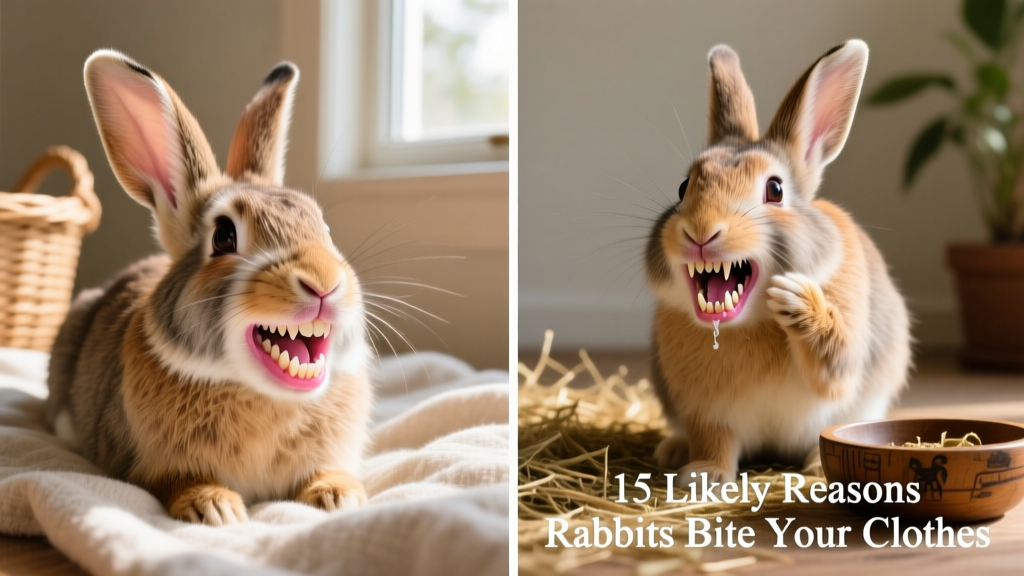 Side-by-side comparison: healthy rabbit teeth vs. overgrown incisors requiring veterinary attention