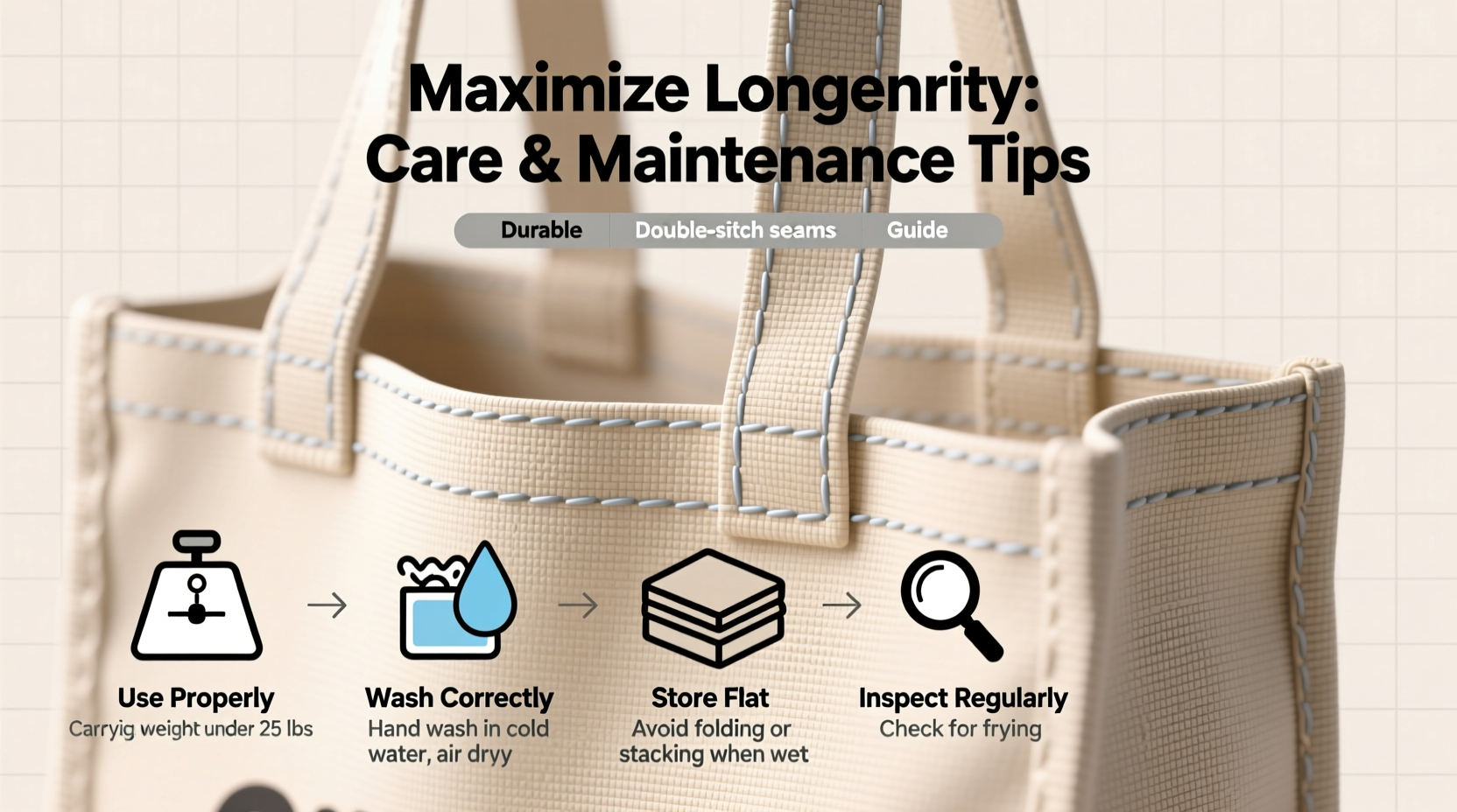 how to make reusable grocery bags last longer without tearing at seams