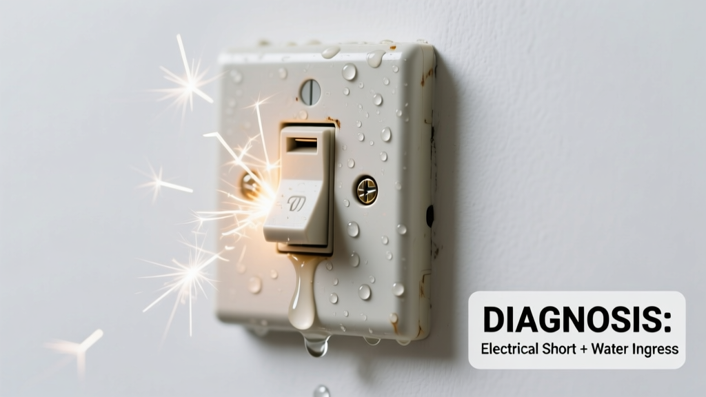 Light Switch Crackling & Leaking Water: Quick Diagnosis