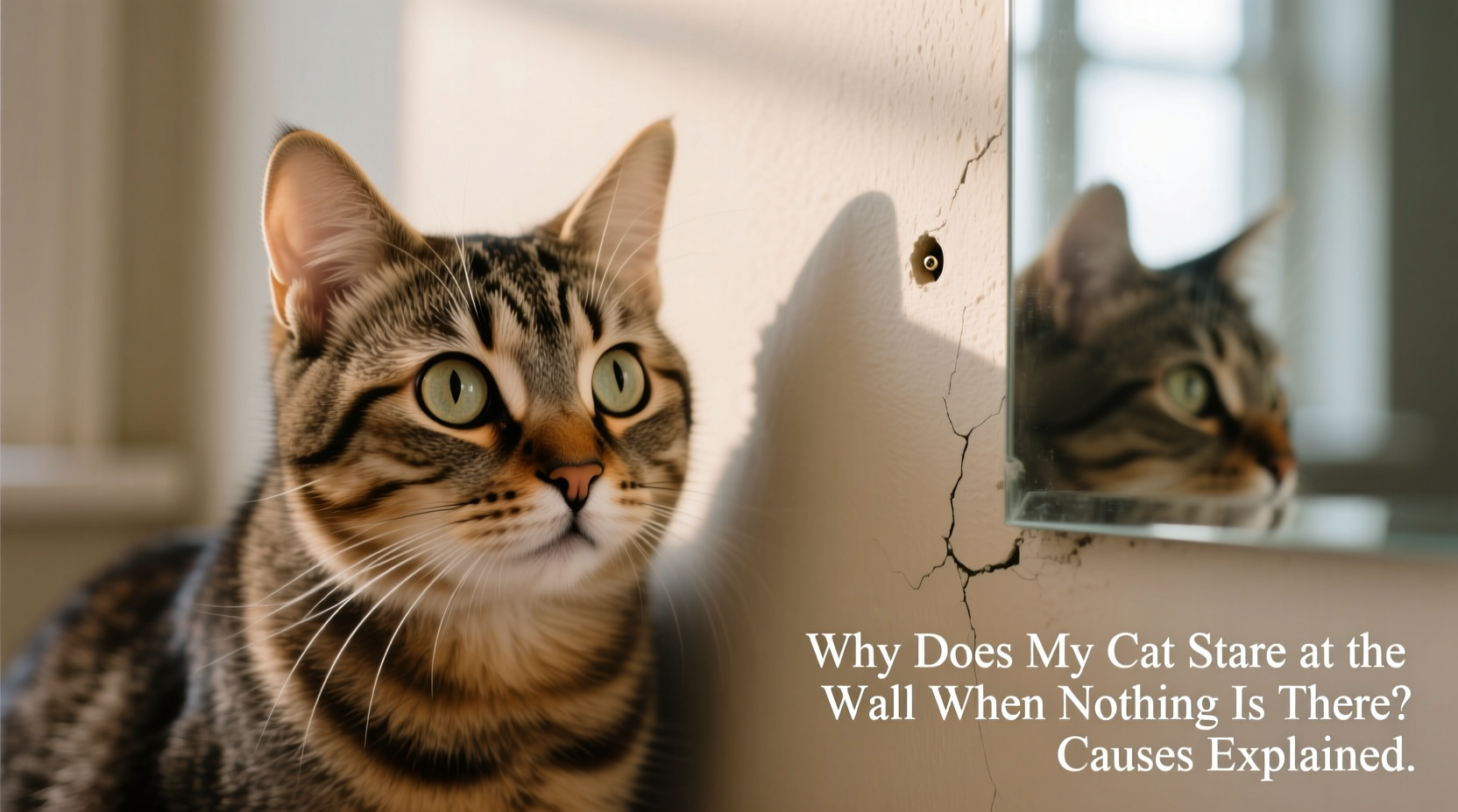 why does my cat stare at the wall when nothing is there causes explained