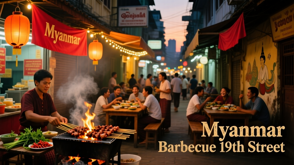 Myanmar Barbecue on 19th Street, Yangon Chinatown: A Smoky, Savory Deep Dive into Yangon’s Most Authentic Street Grill