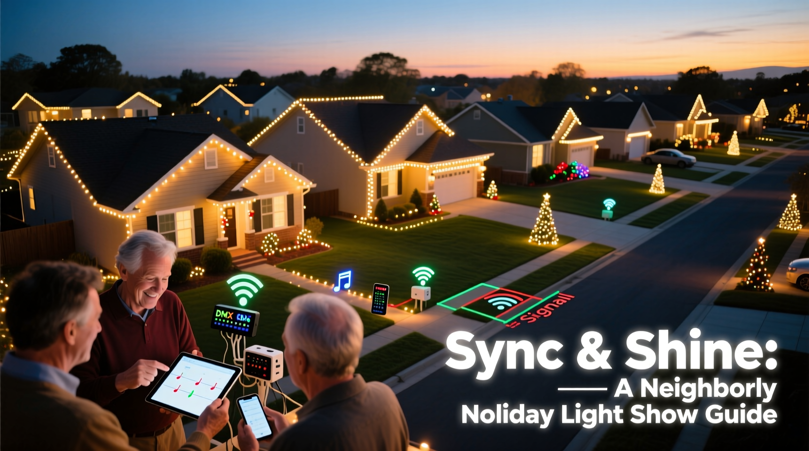 how to build a synchronized christmas light show with neighbor coordination