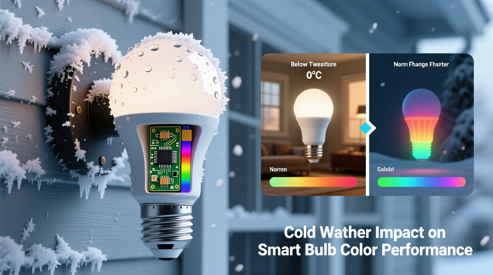 why do smart bulbs sometimes fail to change colors in cold weather