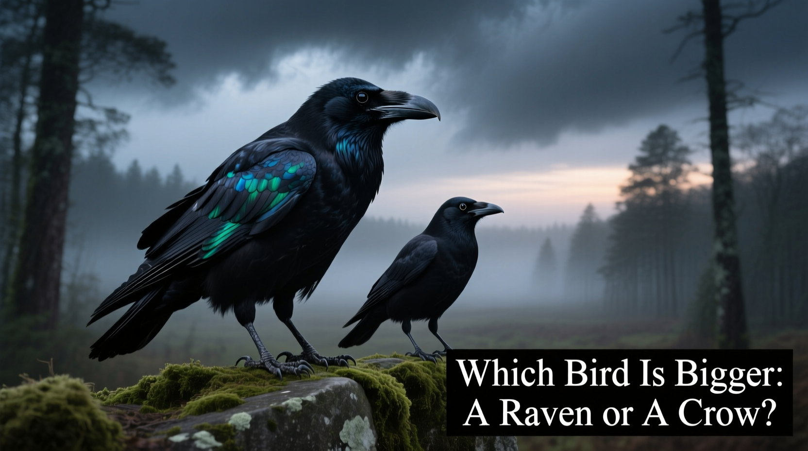 which bird is bigger a crow or a raven