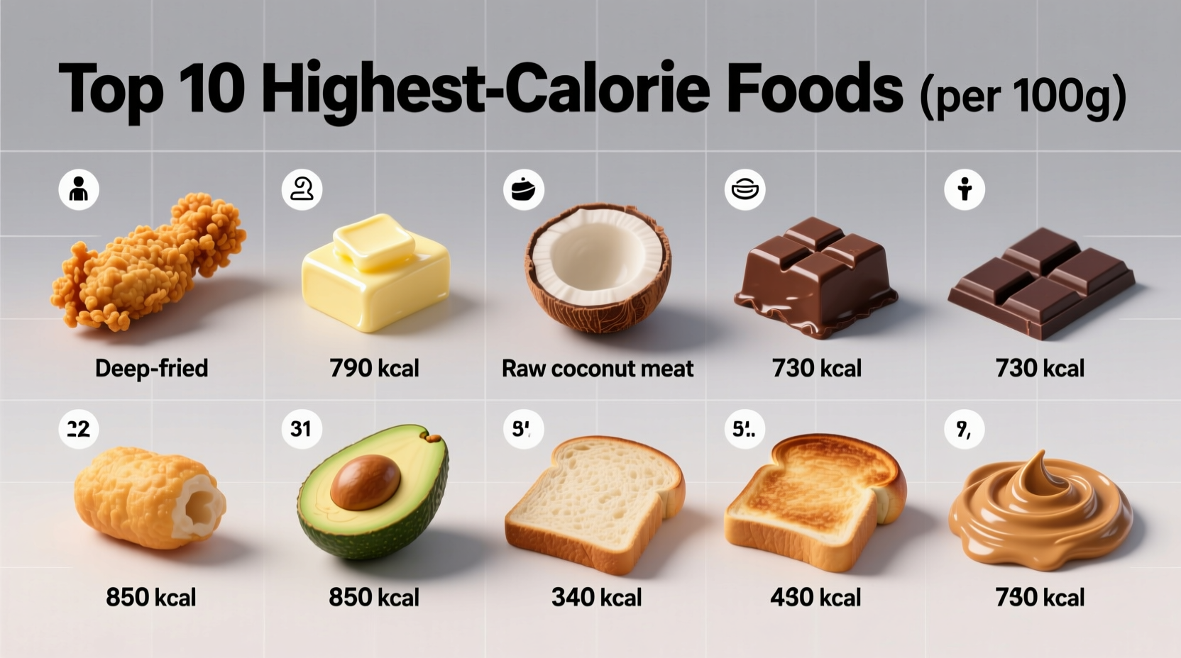 what foods have the most calories