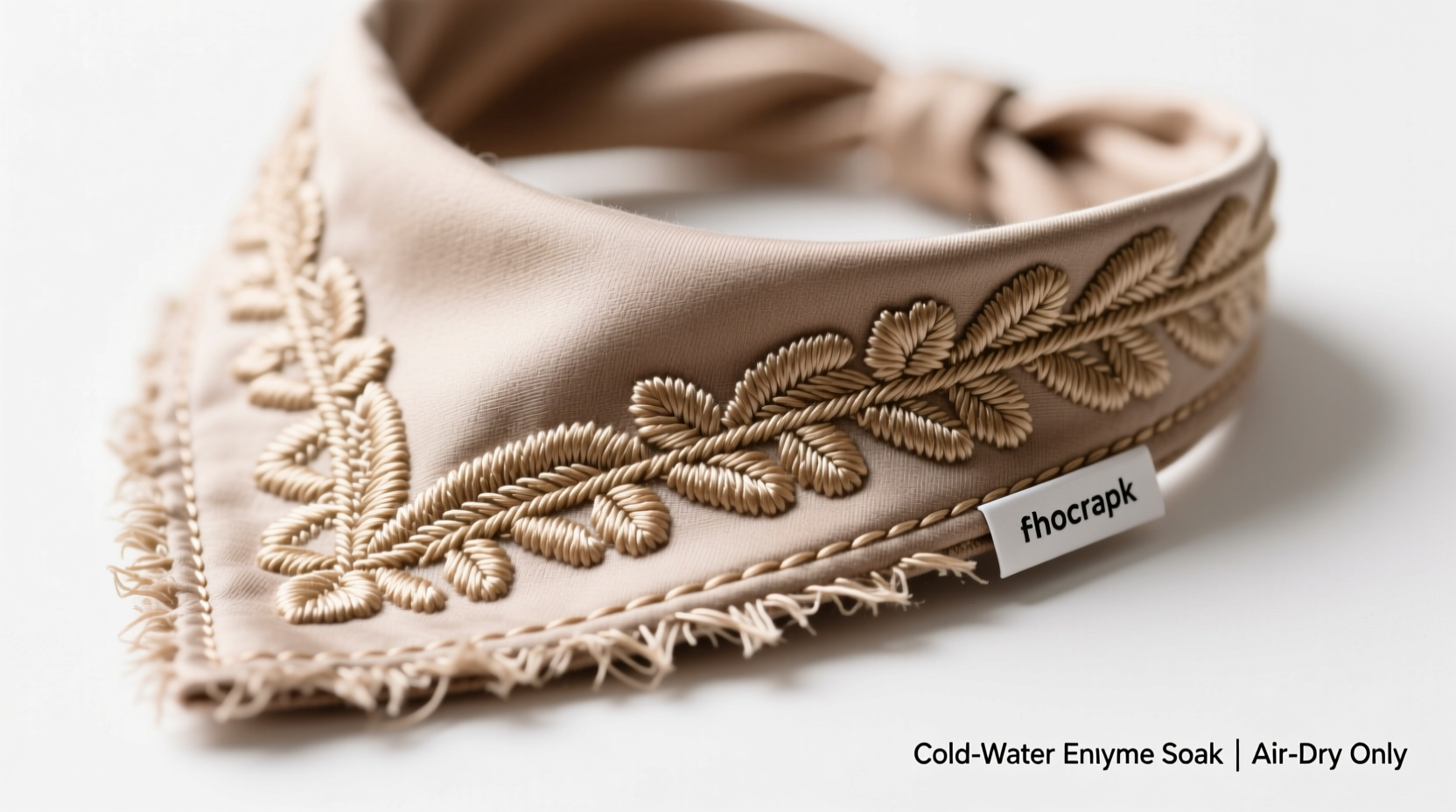 how to wash embroidered pet bandanas safely