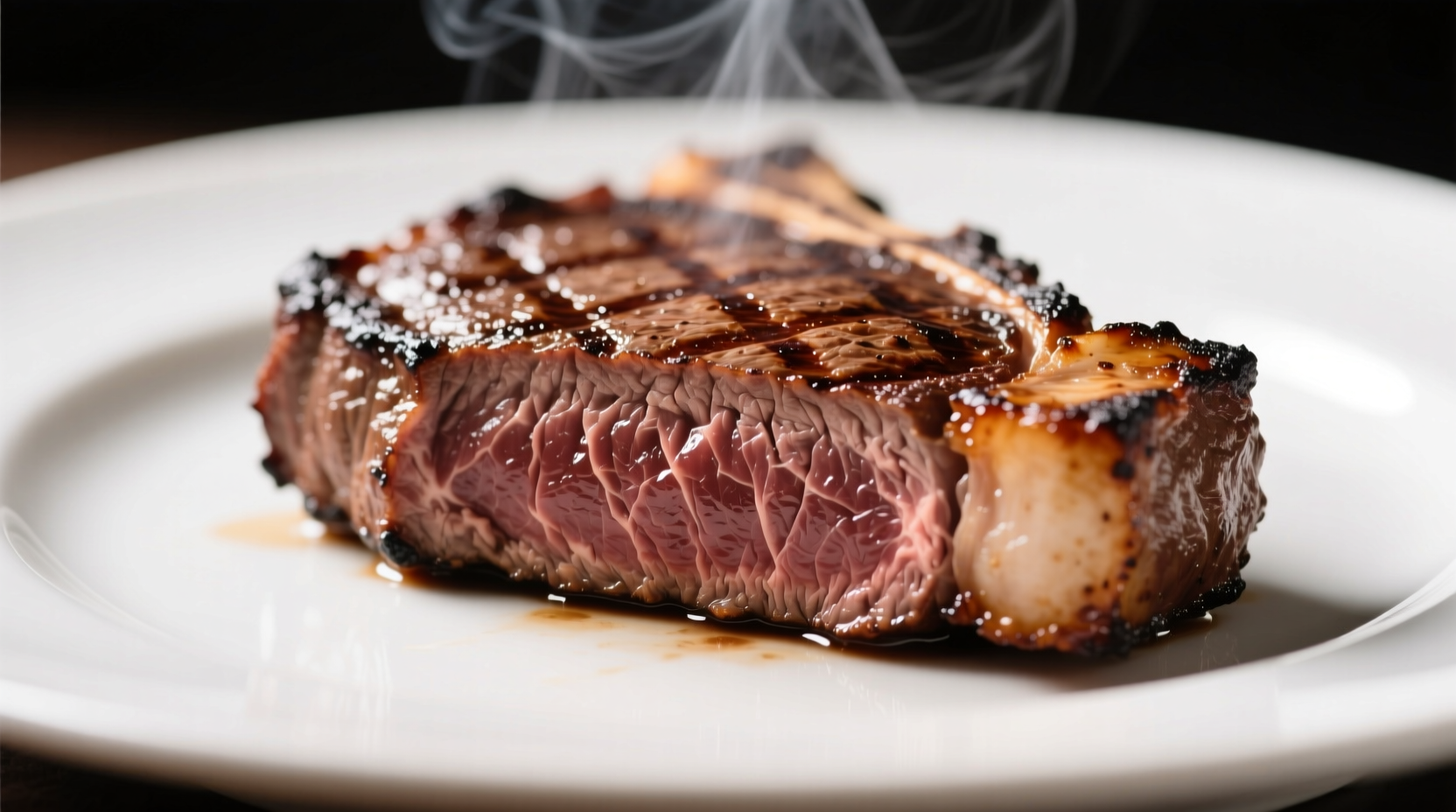 Perfectly seared top loin steak with crust