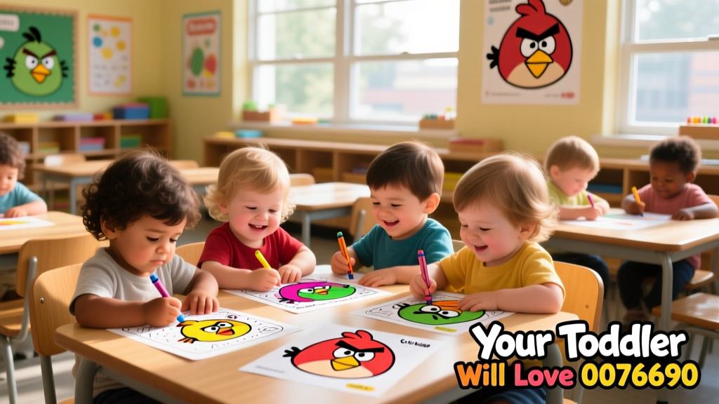 Cute Angry Birds Coloring Pages Your Toddler Will Love: Developmentally Appropriate Activities for Ages 18–36 Months