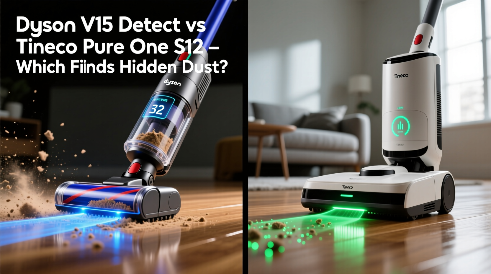 dyson v15 detect vs tineco pure one s12 which vacuum finds hidden dust