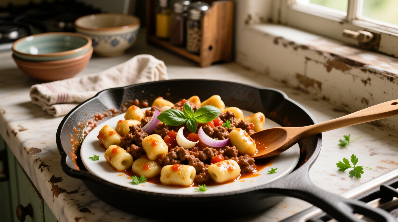 gnocchi quick meat sauce