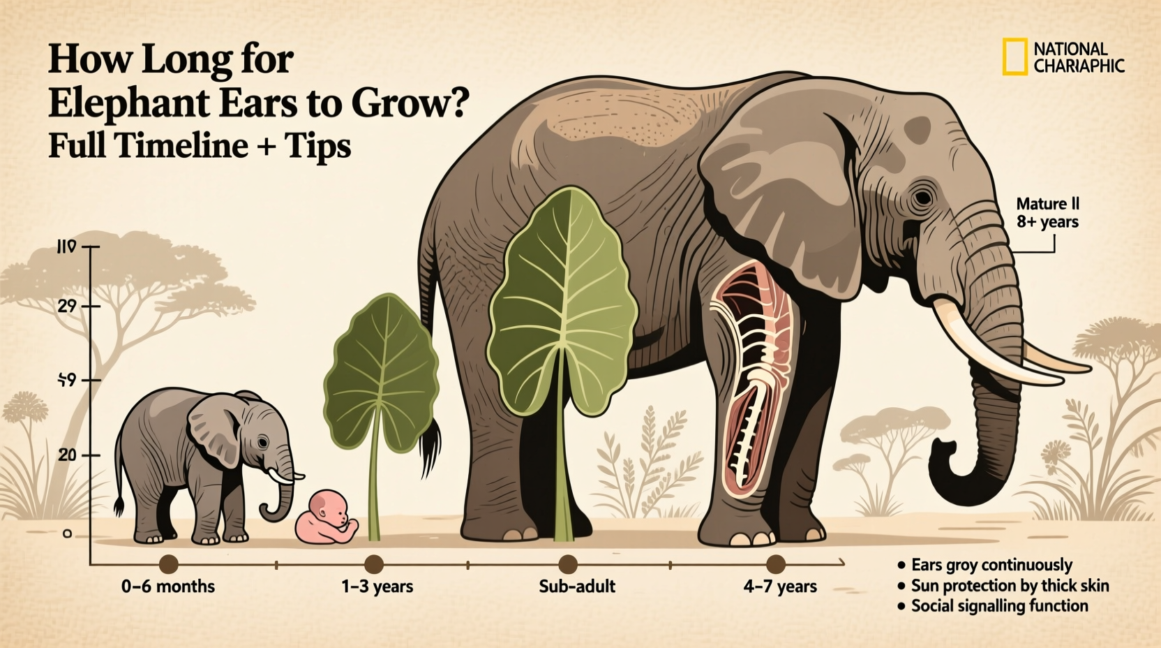 Elephant Ears Growth Timeline | TheHomeSprouts