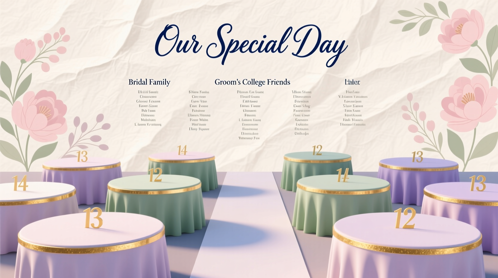 how to organize a wedding seating chart