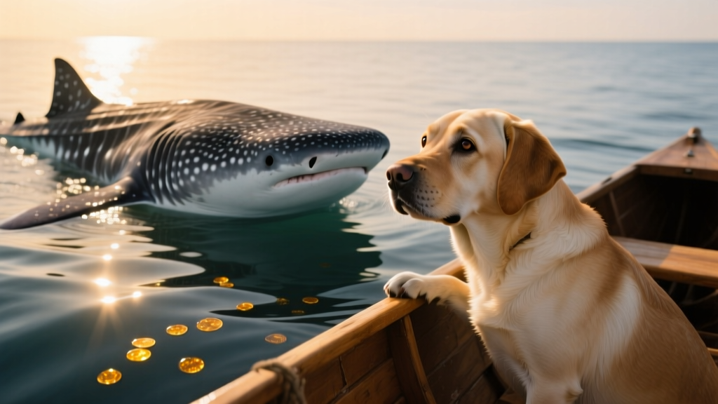 This Video of a Labrador Leaning Out of a Boat to Kiss a Whale Shark Is Just the Sweetest Thing