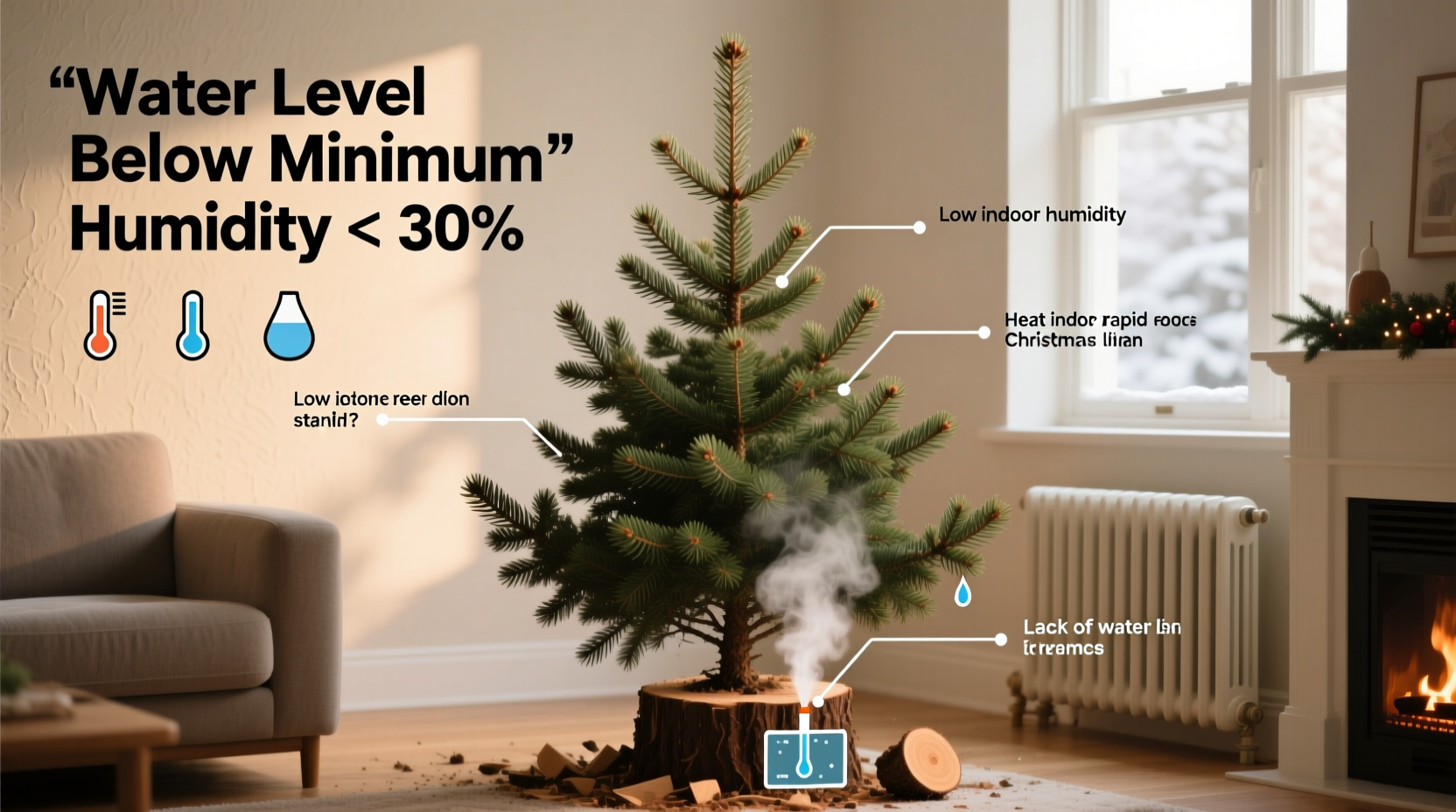 why does my indoor christmas tree dry out within days of setup