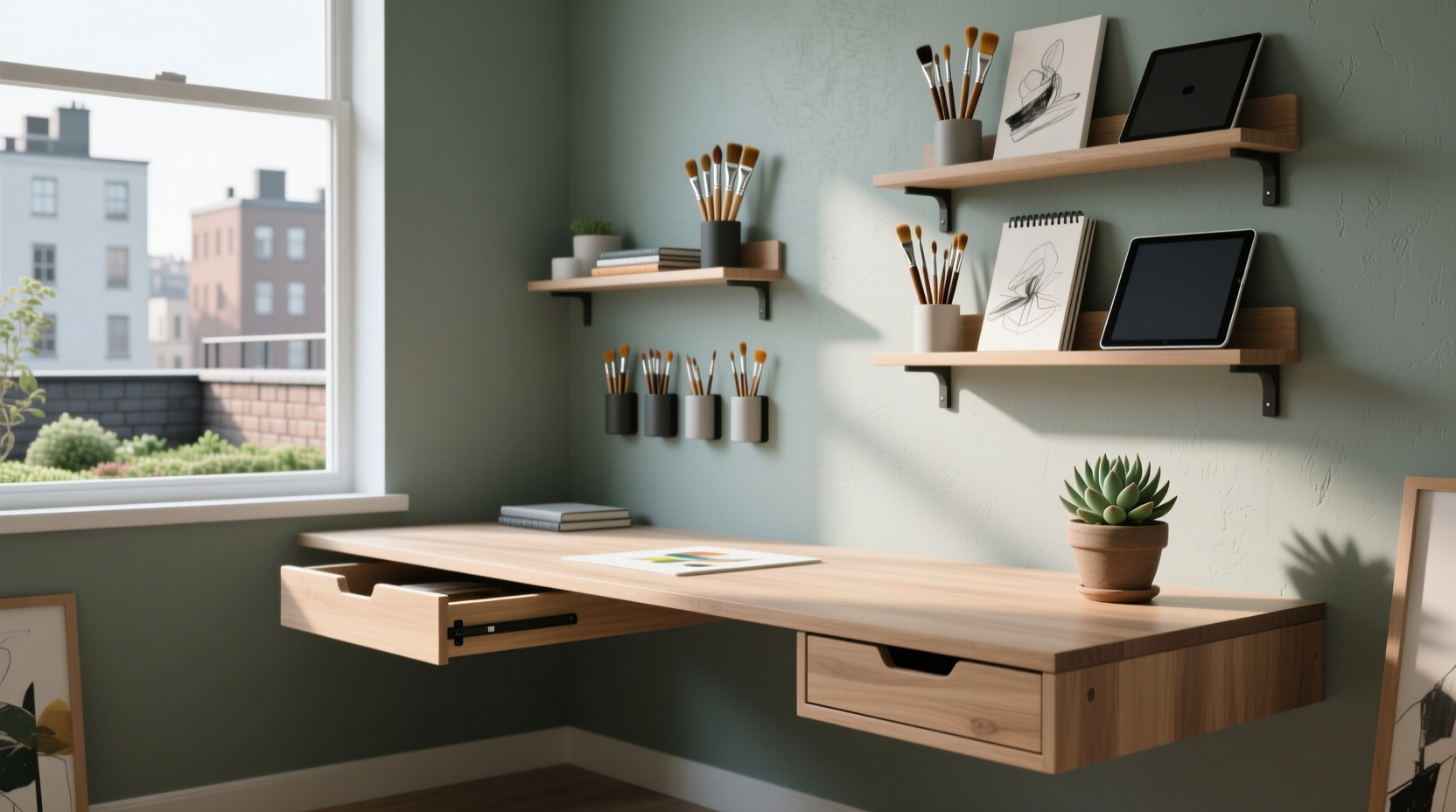 the artists space saving workspace