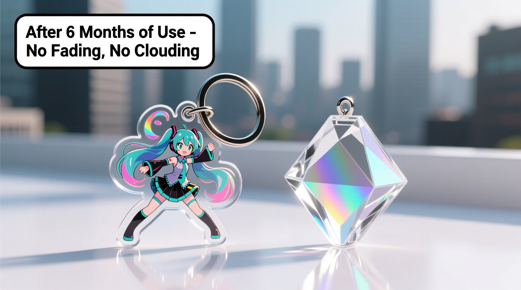 anime keychain vs acrylic charm which stays shiny after months of use