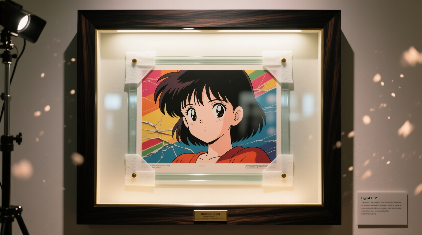 how to clean vintage anime posters behind glass