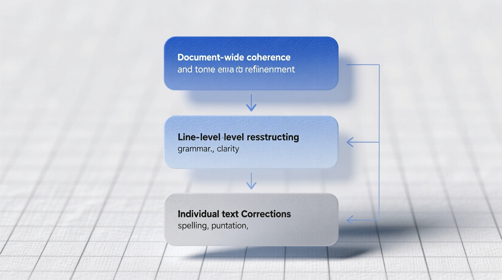 document correction tip work from the bottom up