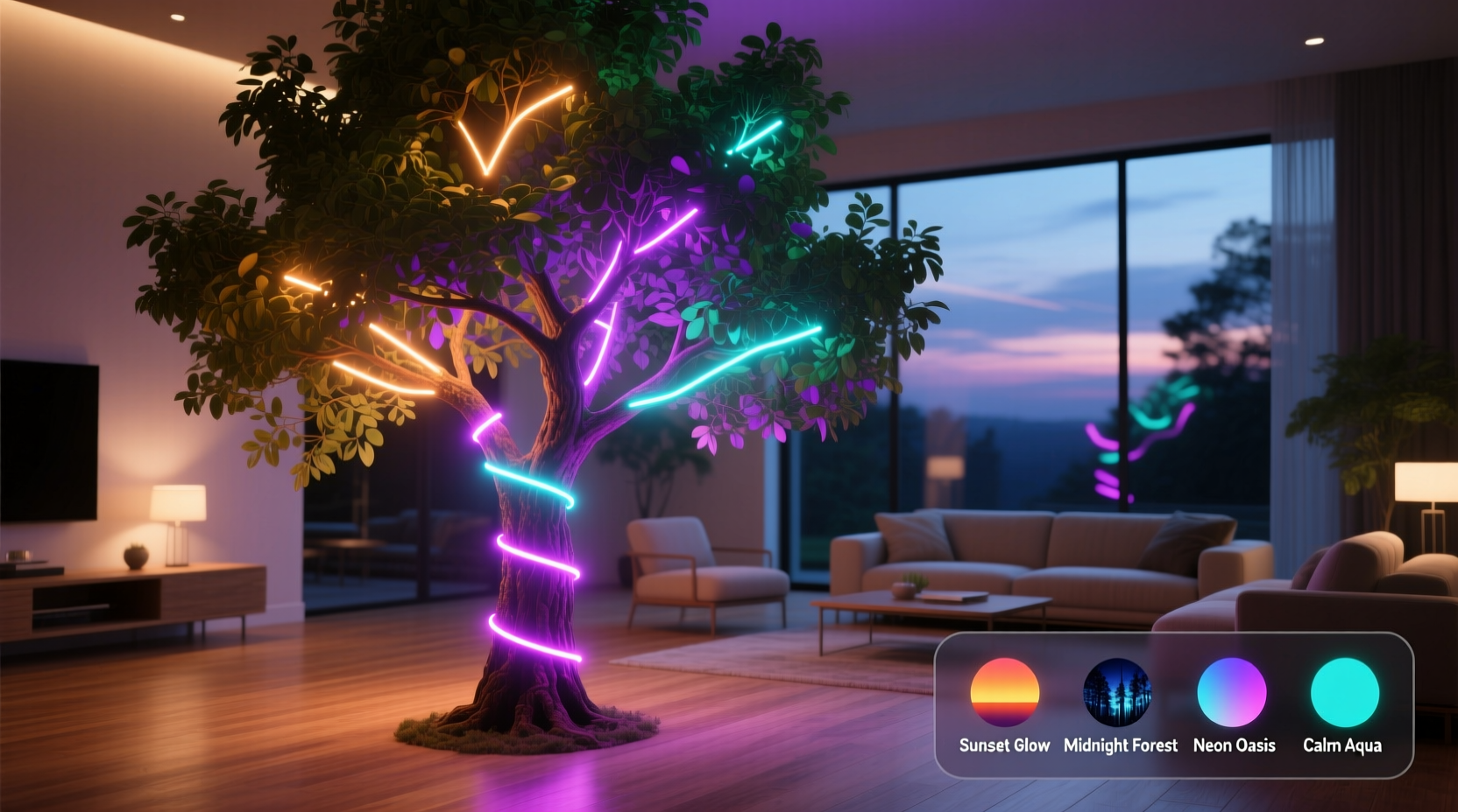 programmable led strips for indoor trees how to customize color themes