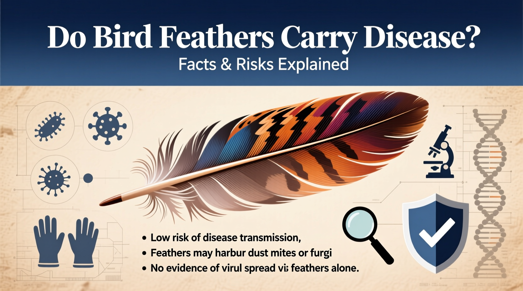 do bird feathers carry disease