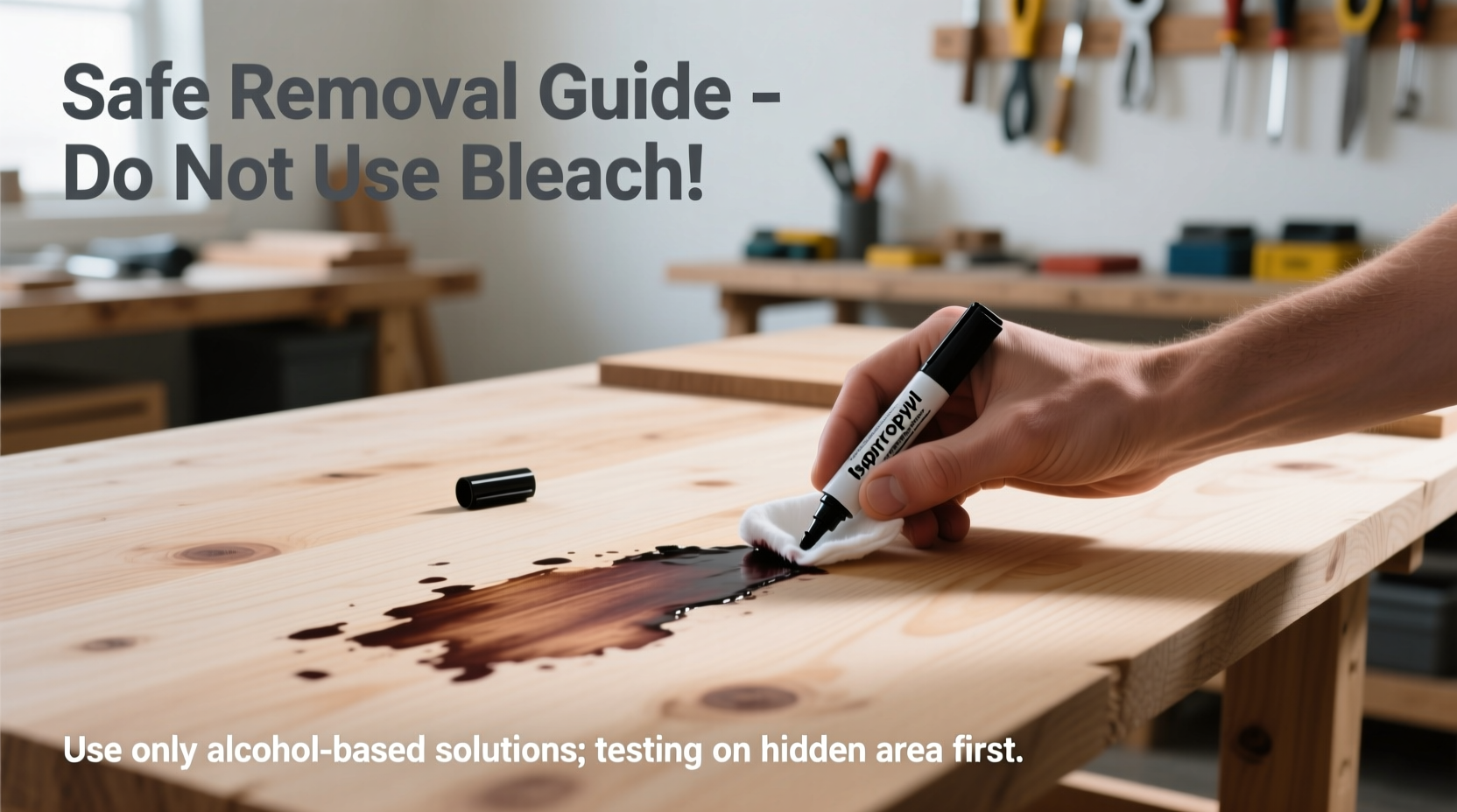 how to remove permanent marker from wood surfaces safely