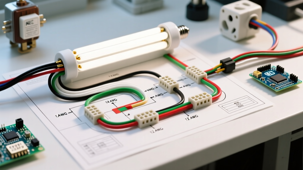 Wiring Diagram for Fluorescent Tube Light: Wire Gauge & Color Codes