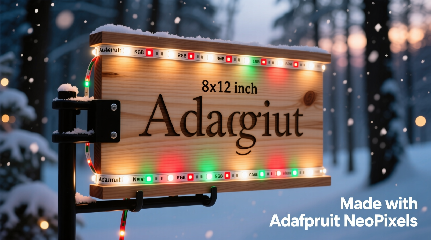 how to make custom christmas light name signs using adafruit neopixel strips