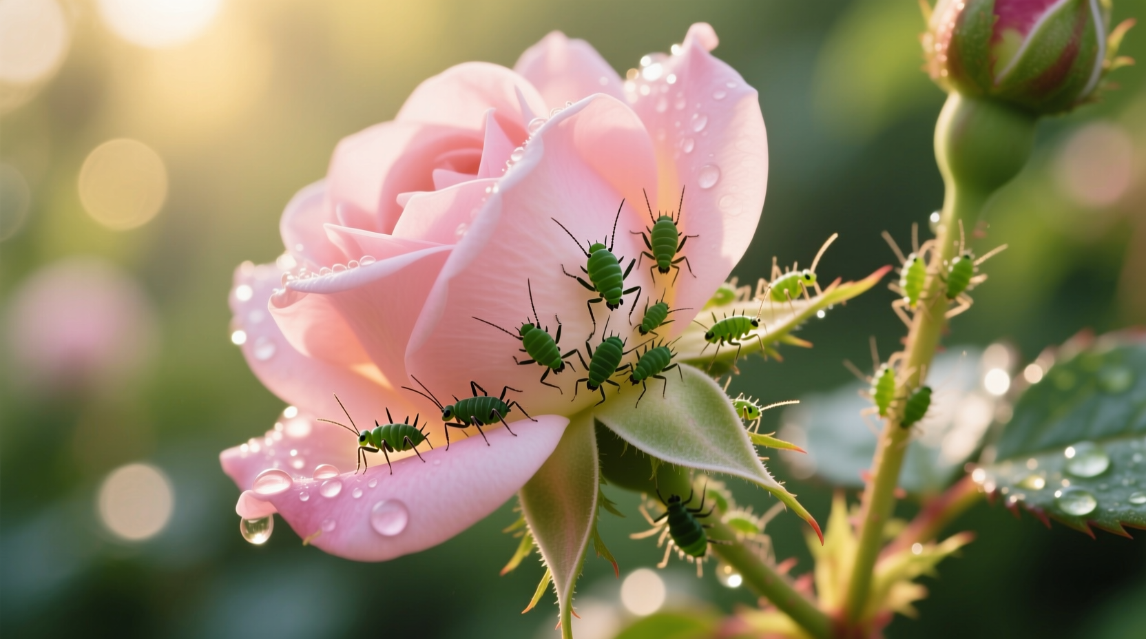 aphids on roses