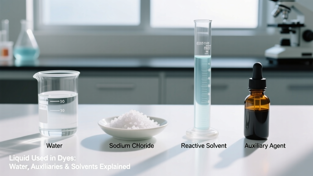 Liquid Used in Dyes: Water, Auxiliaries & Solvents Explained