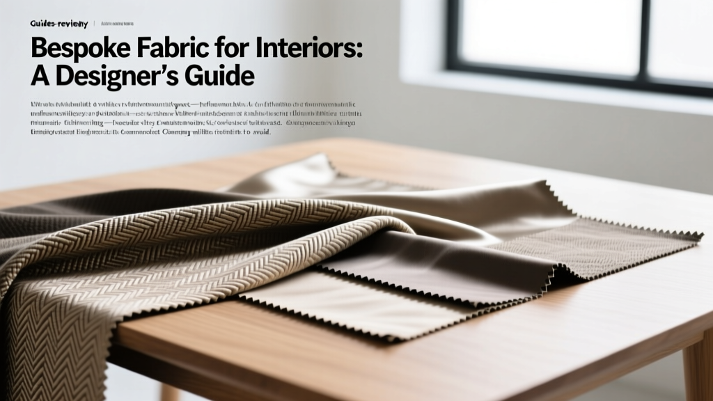 Bespoke Fabric for Interiors: A Designer’s Guide